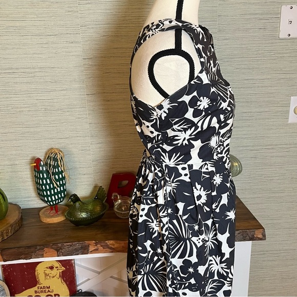 Whit Two Anthropologie Hana Embroidered Dress Women's Size 4 Cotton Stretch Blue - Picture 4 of 9